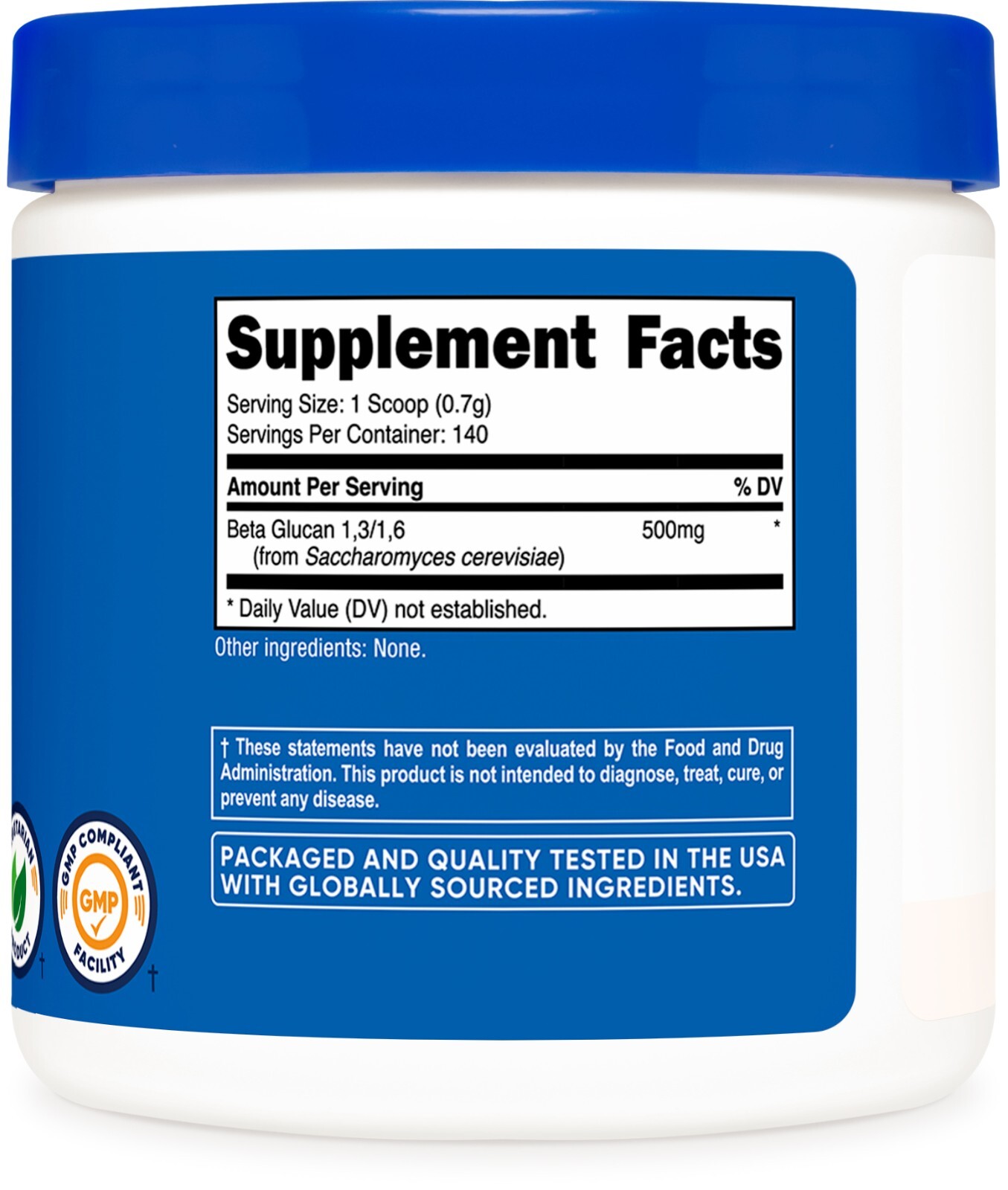 Nutricost Beta Glucan Powder 100 Grams (140 Servings)