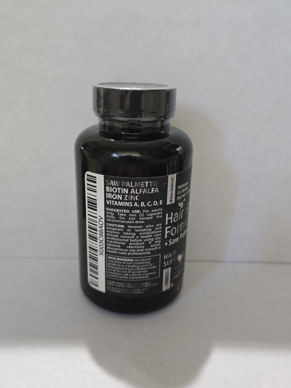 Raw Science Hair Growth Formula Saw Palmetto 700 mg 60 caps Exp: 05/2027