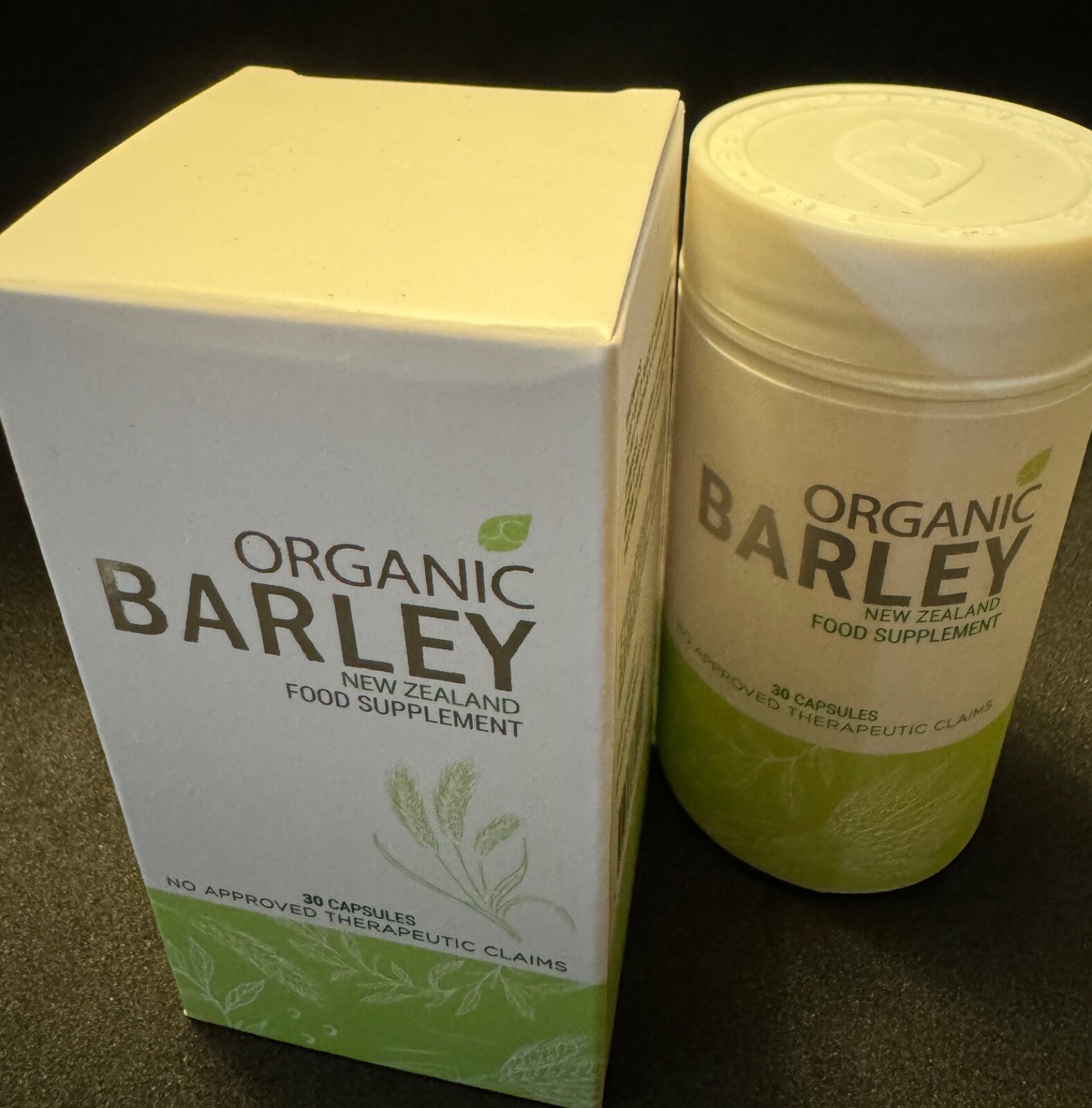 JC pure organic barley capsules from New Zealand