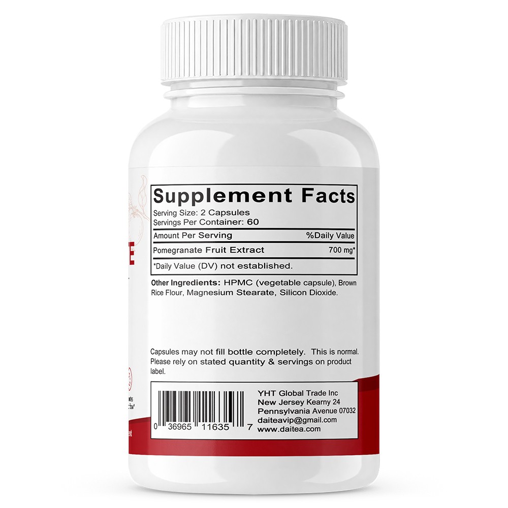 Organic Pomegranate Fruit Extract 700mg 30-120 Capsules Daily Support Supplement