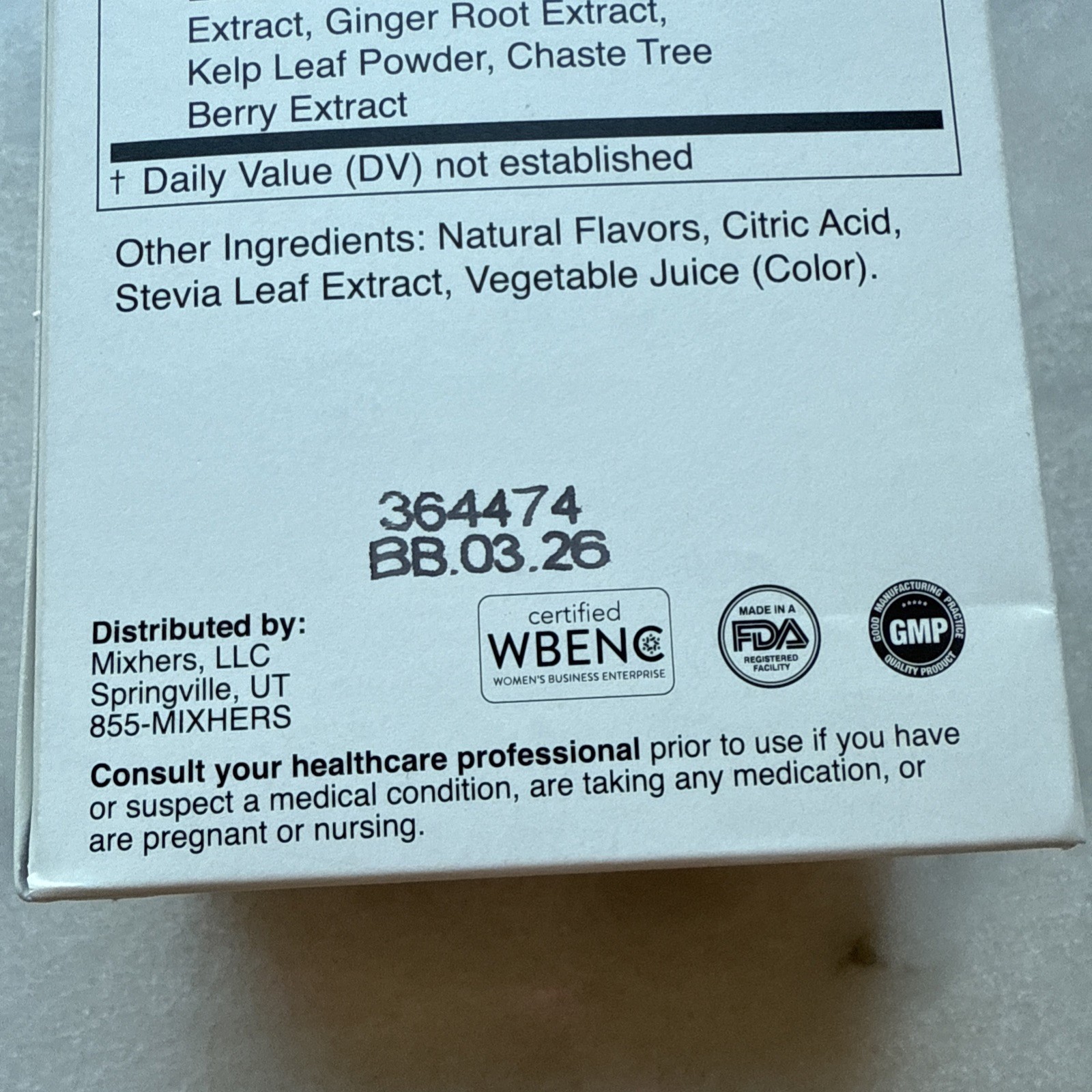 Mixhers Hertime PMS Hormone Support 15 Servings. BB:3/26. Peach Lemonade