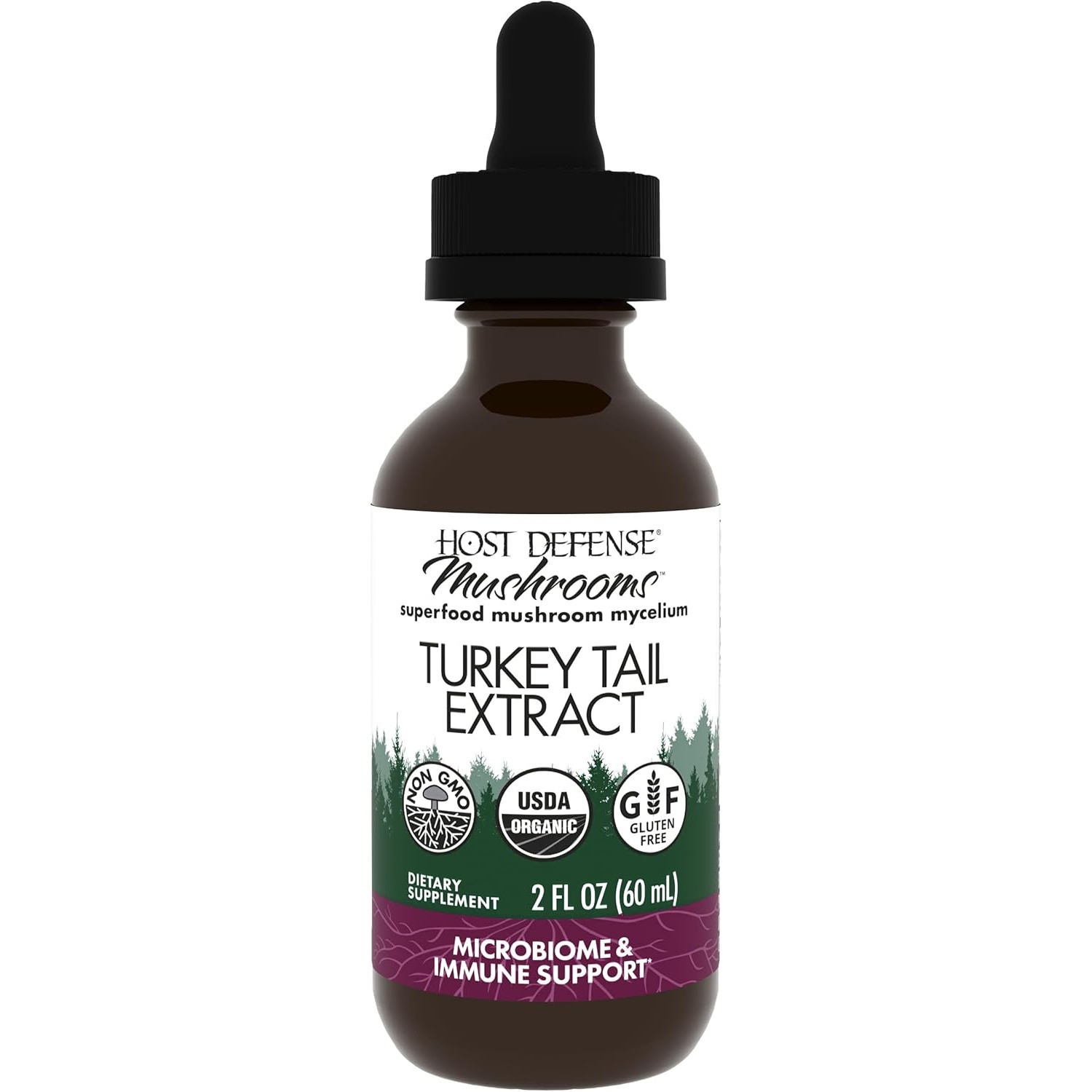 Host Defense Mushrooms Turkey Tail Extract, 2 Fluid Ounces