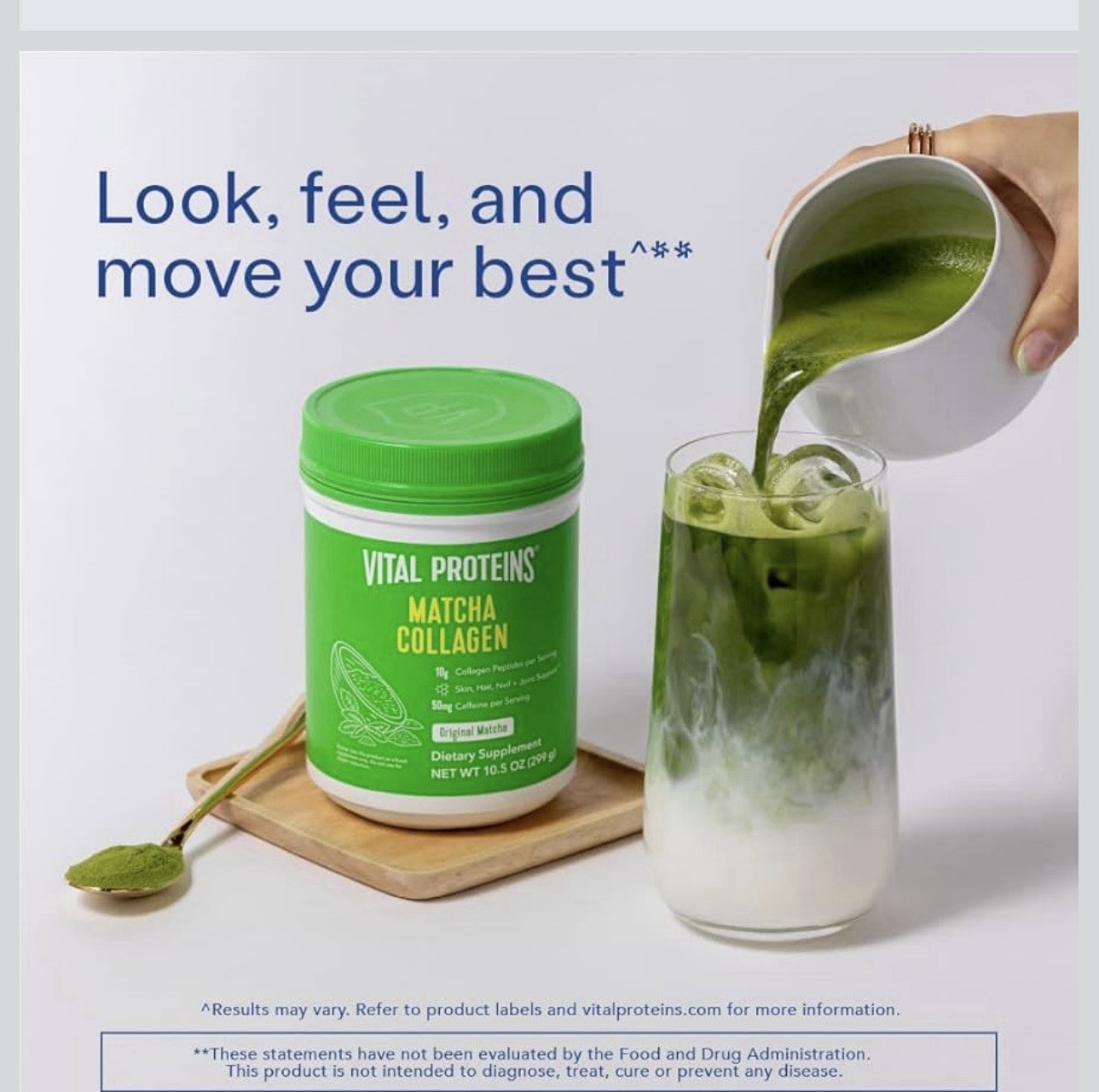 Vital Proteins Matcha Collagen Collagen Peptides Powder Original Matcha 10.5oz