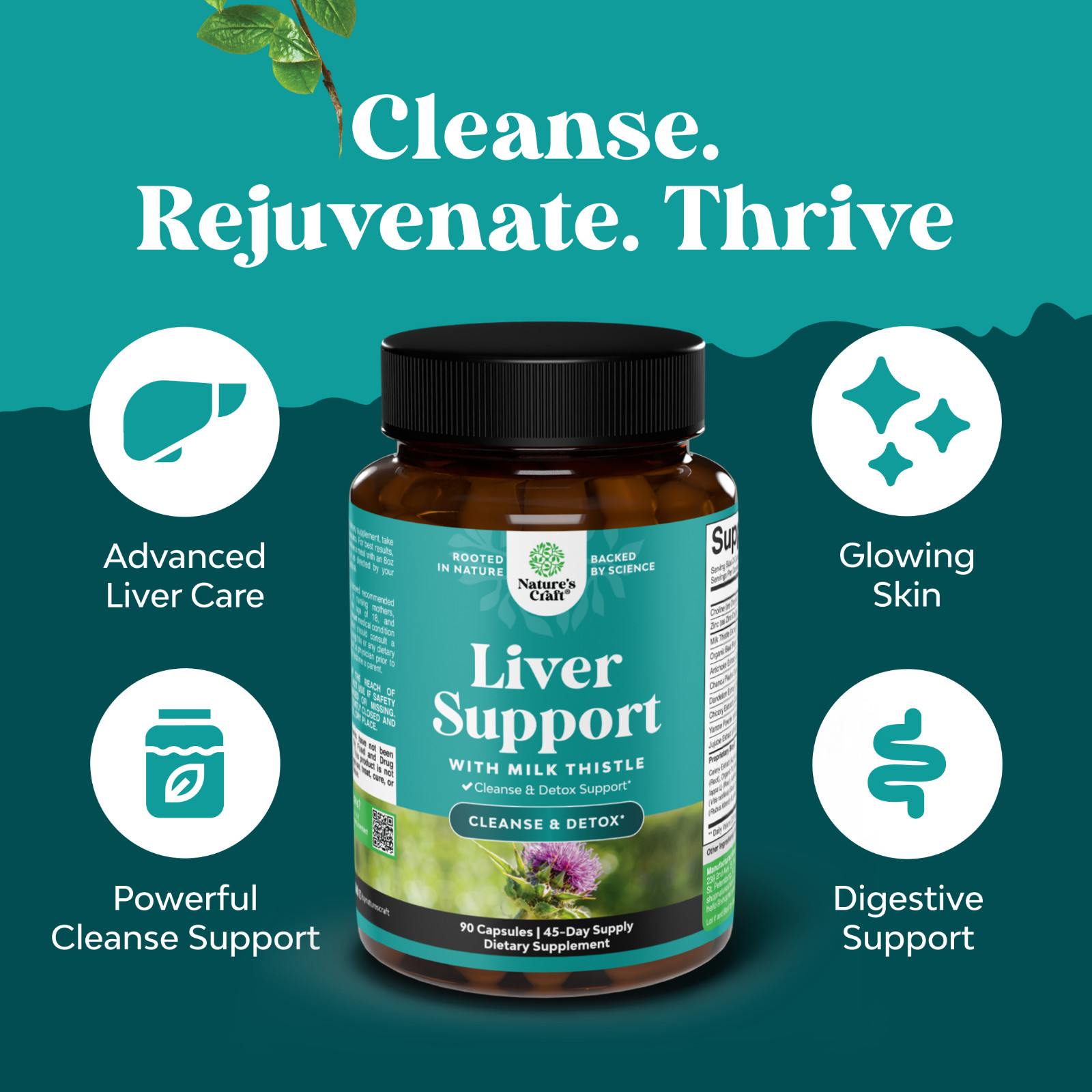 Liver Cleanse Detox & Repair Formula – Herbal Liver Support Supplement