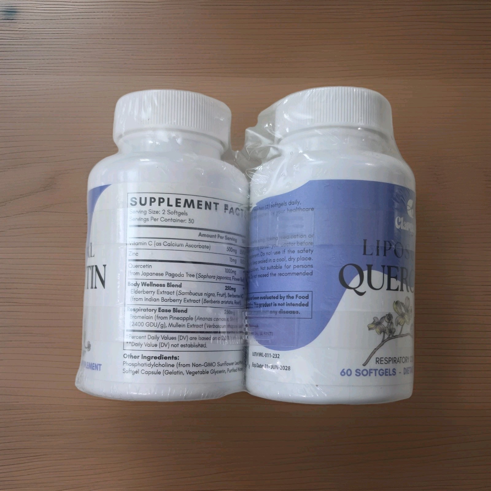 120 ct – Liposomal Quercetin Respiratory Comfort 60 x 2 Softgel 1000mg Exp 06/28