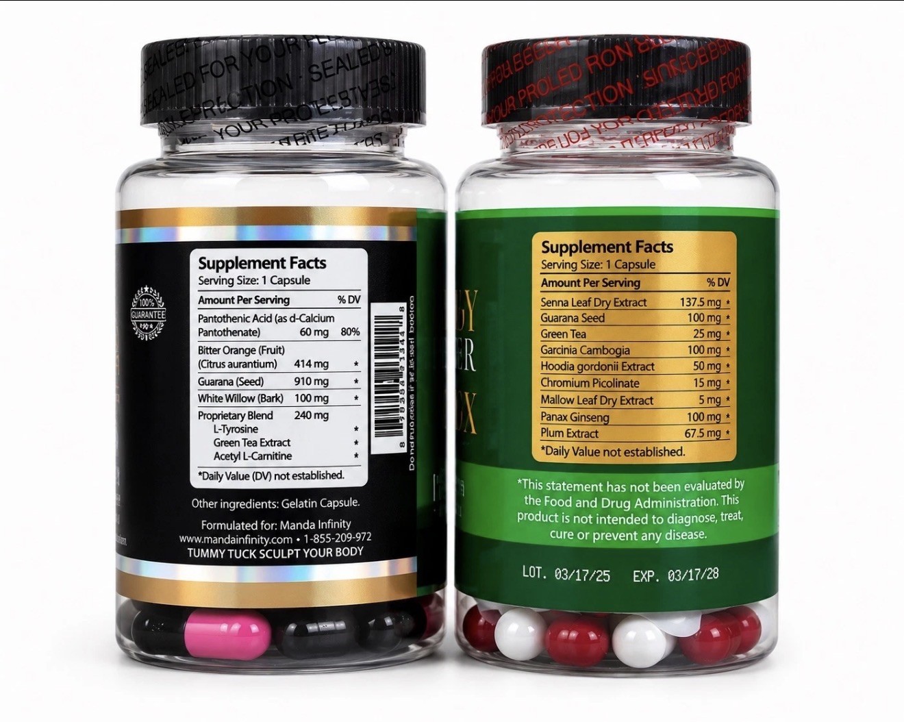 Beauty 911 tummy tuck and Energy Booster Detox combo fitpack free shipping