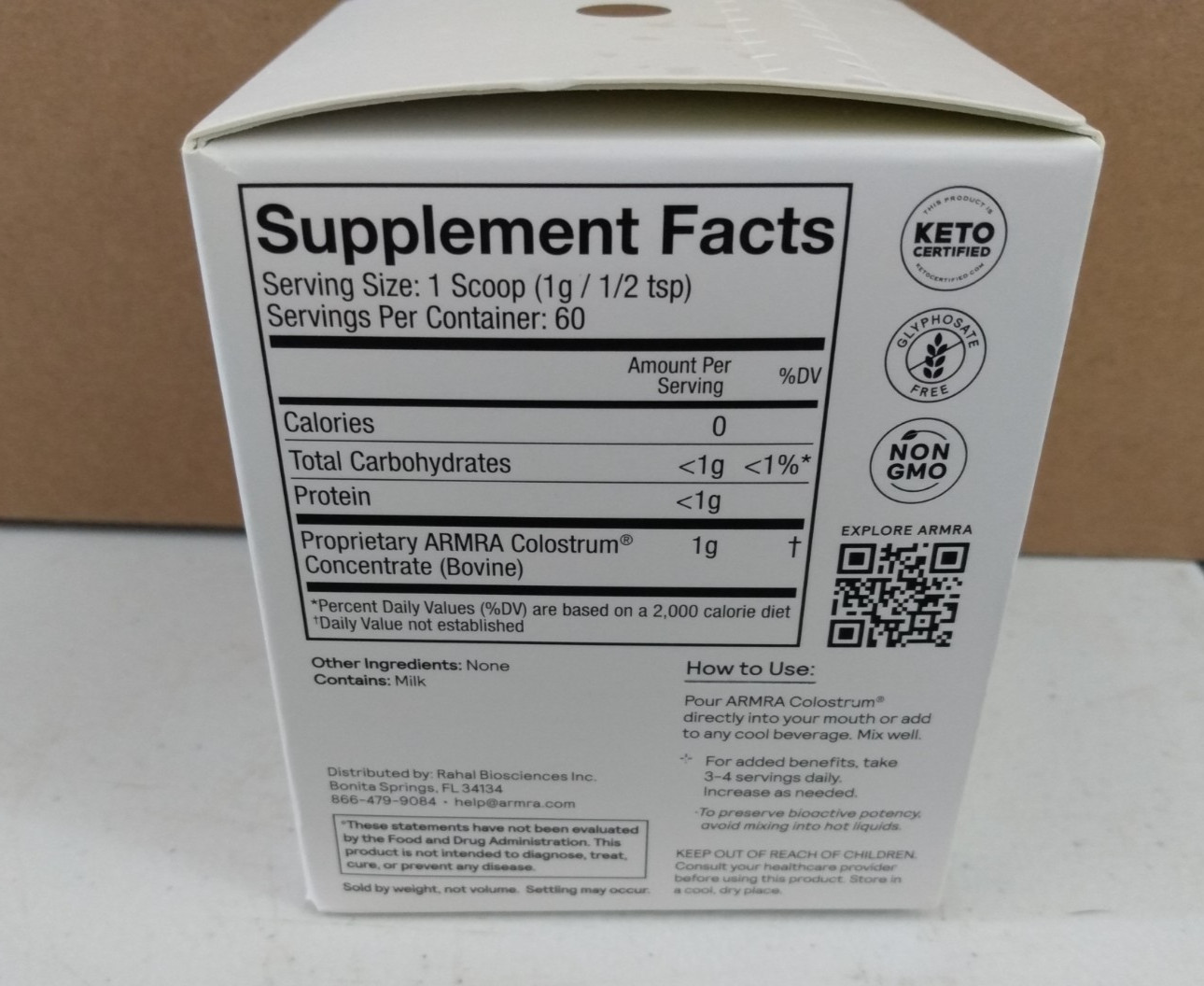 ARMRA COLOSTRUM HEALTH REVIVAL UNFLAVORED POWDER SUPPLEMENT 60 SERVINGS EXP 2/28