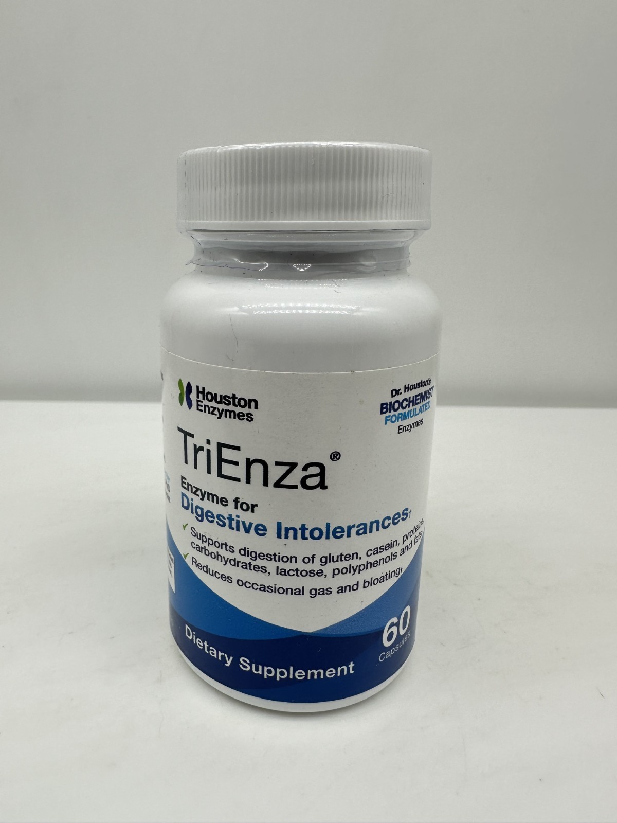 Houston Enzymes TriEnza 60 Capsules Gluten Dairy Support X2 Bottles Exp 1/2027