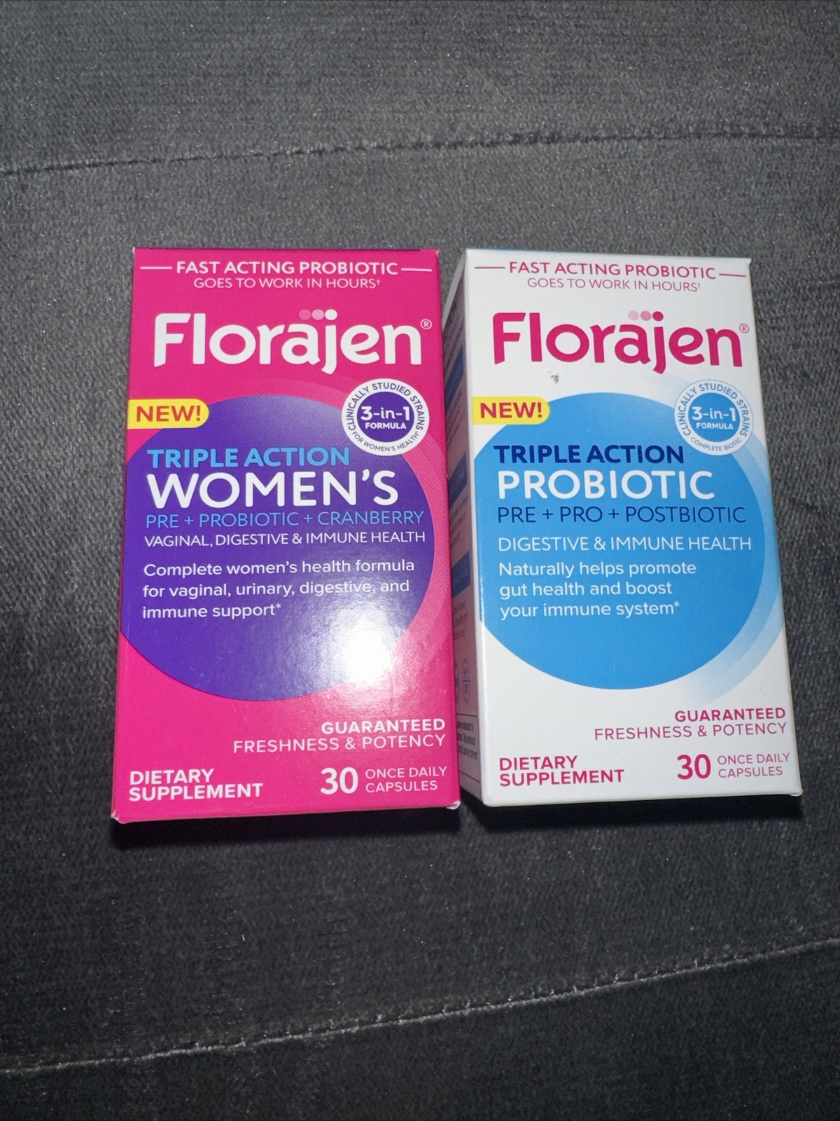 Florajen Triple Action 3-in-1 Digestive & Immune Dietary Supplements Ex 2/25