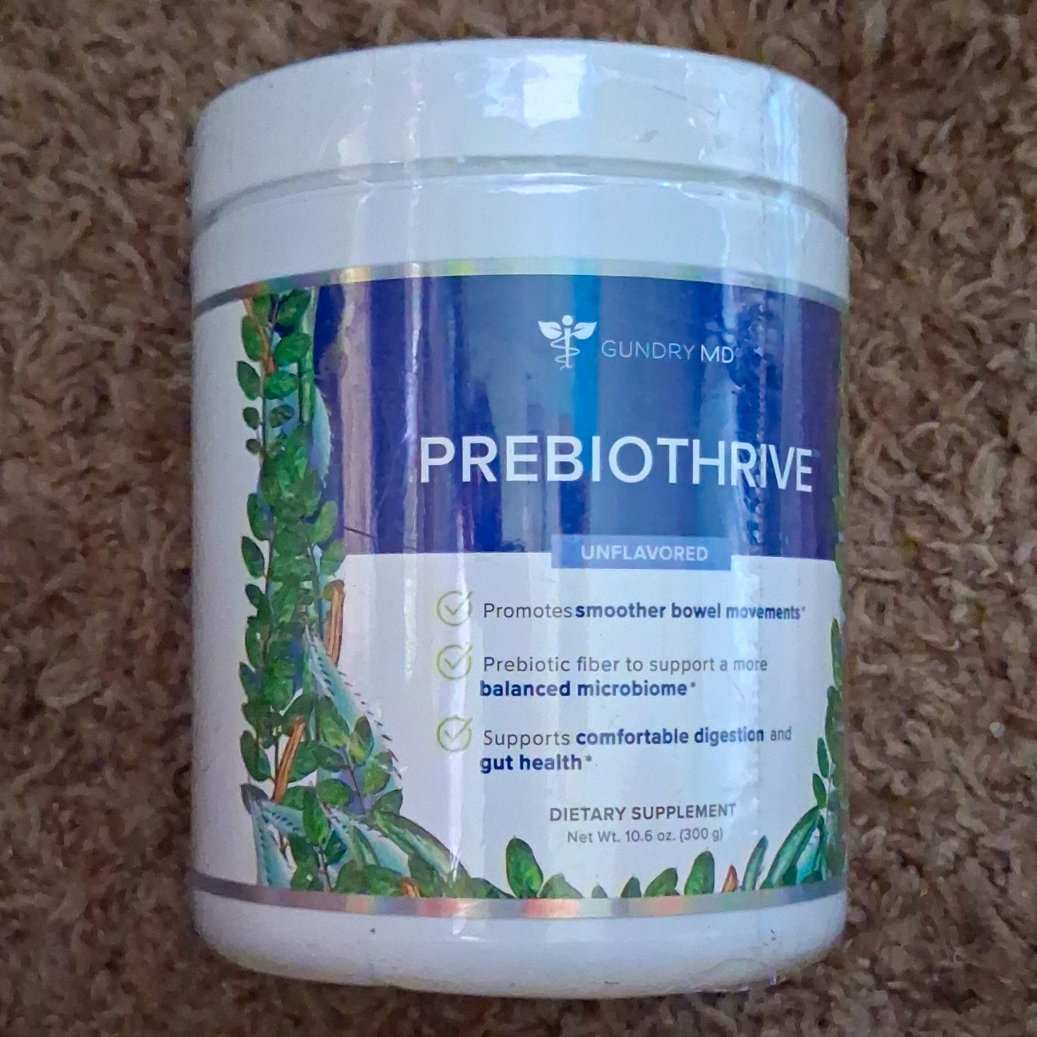 Gundry MD PrebioThrive Unflavored Organic Prebiotic Powder Digestive, 10.6 oz