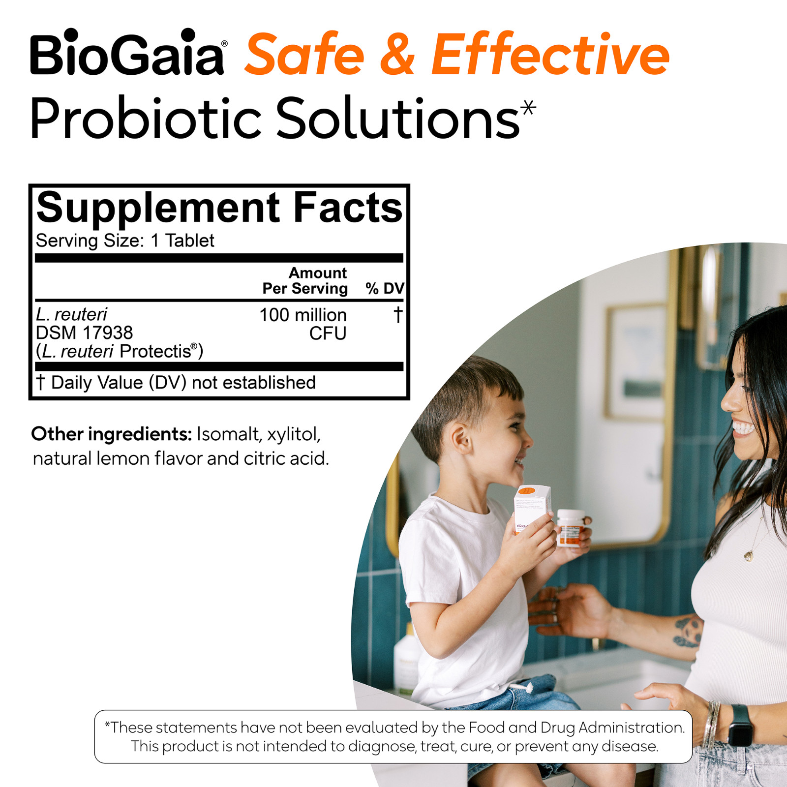 BioGaia ProTectis Chewable Tablets for Toddlers, Kids, and Teens, 30 ct, 1 pack
