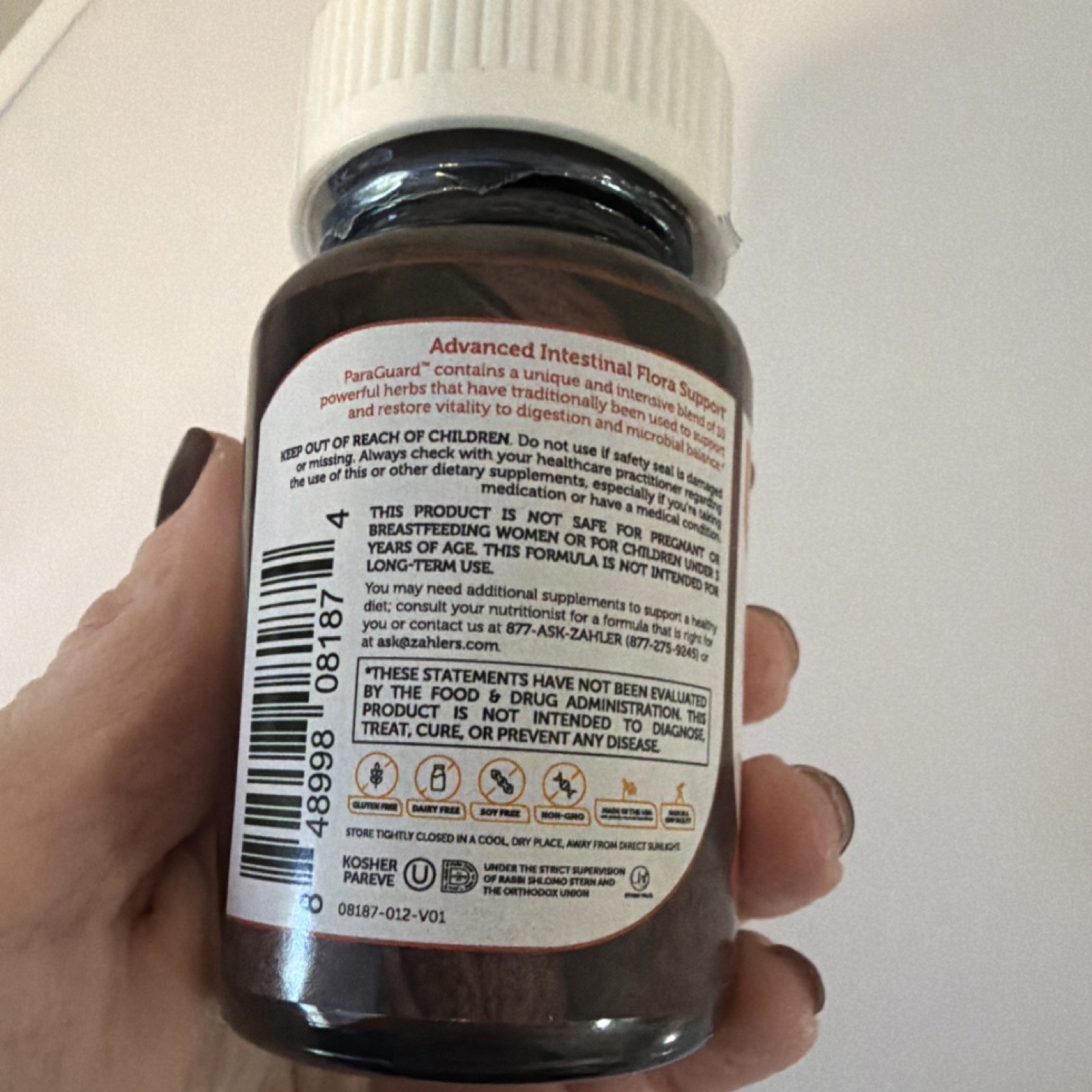 Zahler Black Walnut Wormwood Clove Digestive Support 90ct Softgels Kosher