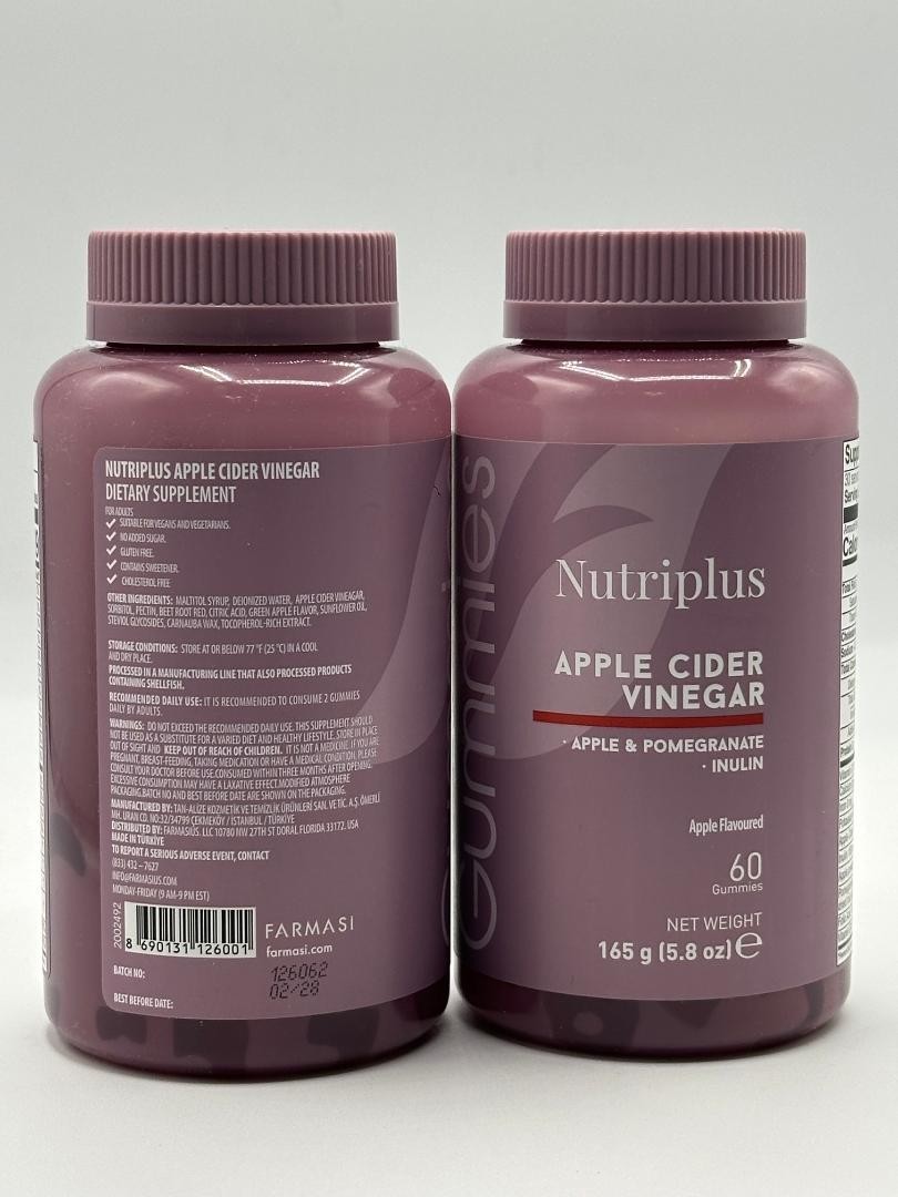 FARMASI Nutriplus Gummies – Apple Cider Vinegar 60 Gummies 2 bottles