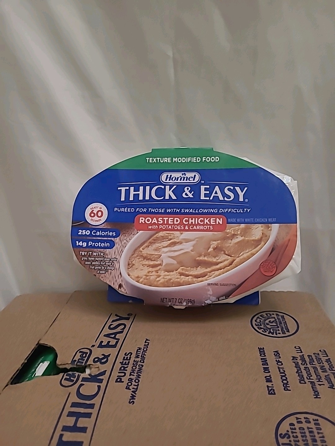 Thick & Easy 60748 Purees Microwave Meal Roasted Chicken Dinner 7.oz (7 Count)