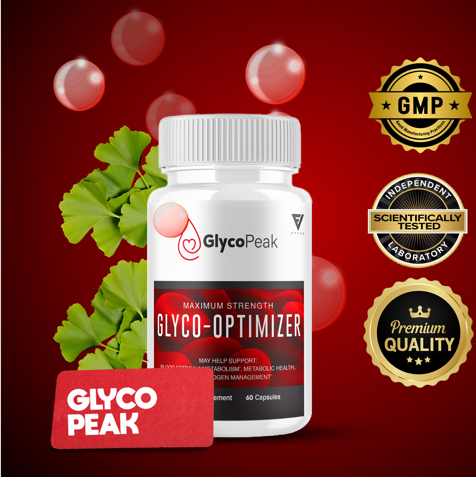 (5 Pack) GlycoPeak Glyco Optimizer Pills Glyco Peak Capsules (300 Capsules)