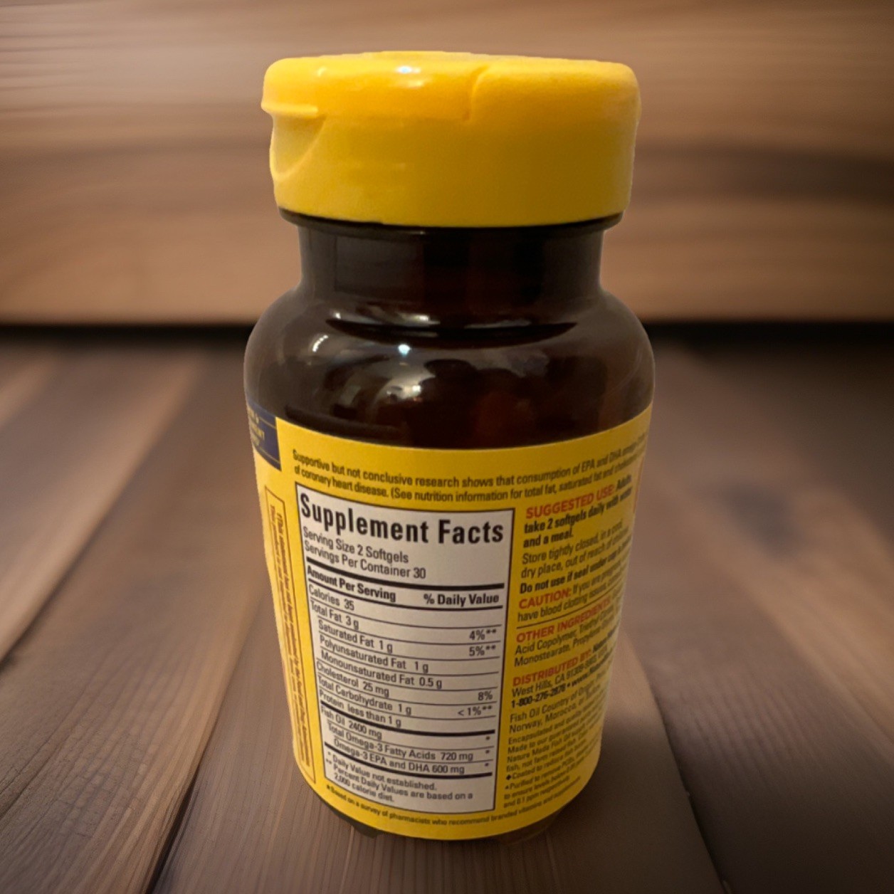 Nature Made Fish Oil 1200mg Omega-3 60 Softgels Heart Health (EXP JULY 2028)