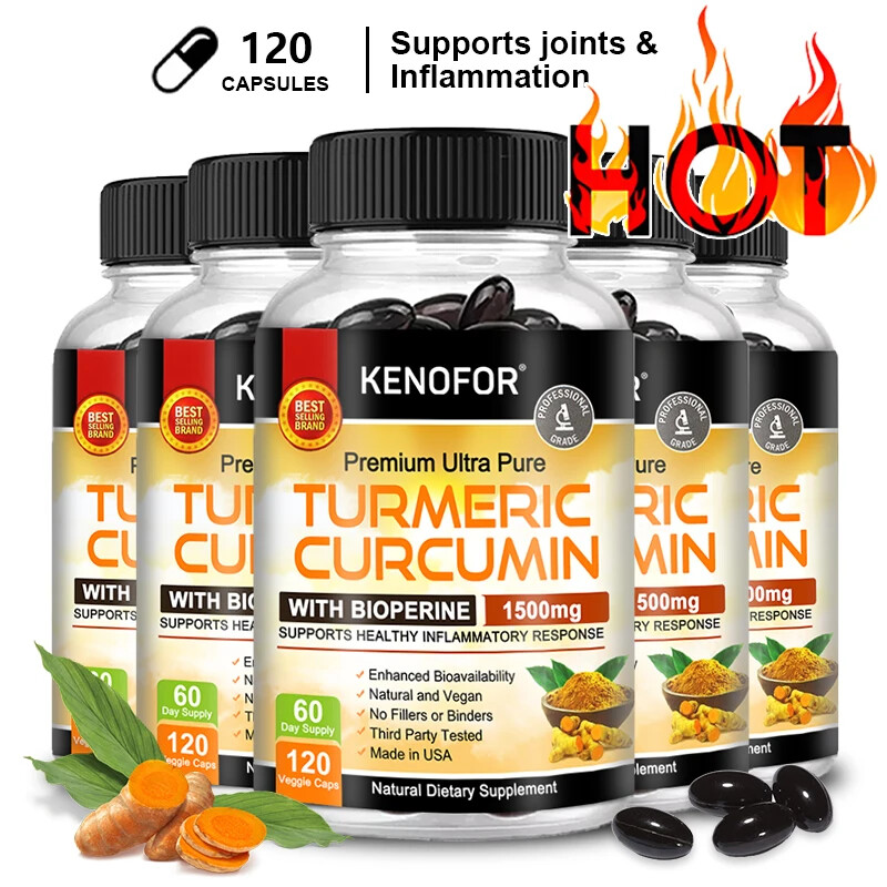 Curcumin Ginger + Black Pepper Joint Pain Maximum Strength 30to120 Capsules