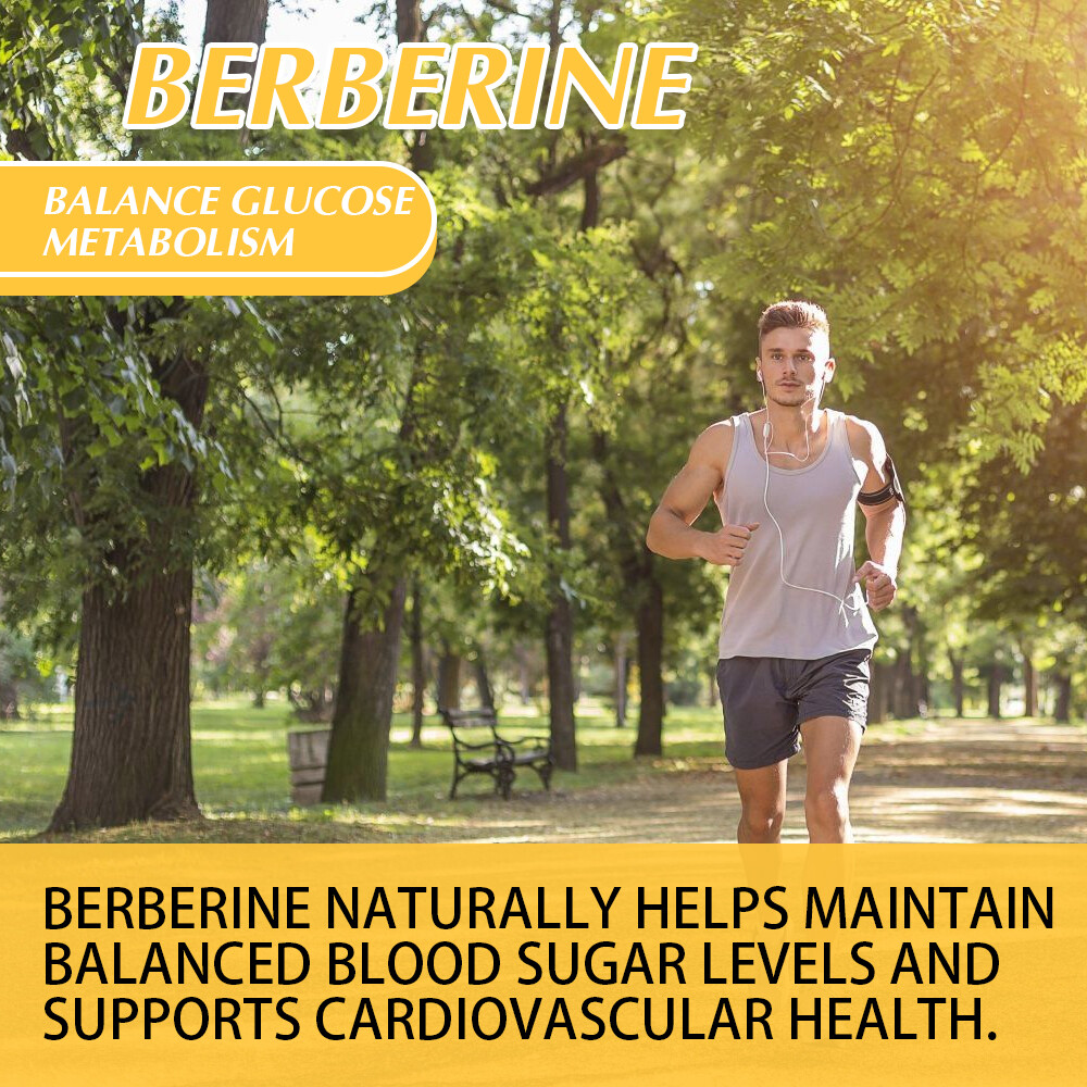 Blood Sugar Support Supplement 600mg Bioavailable Berberine Broccoli Seed