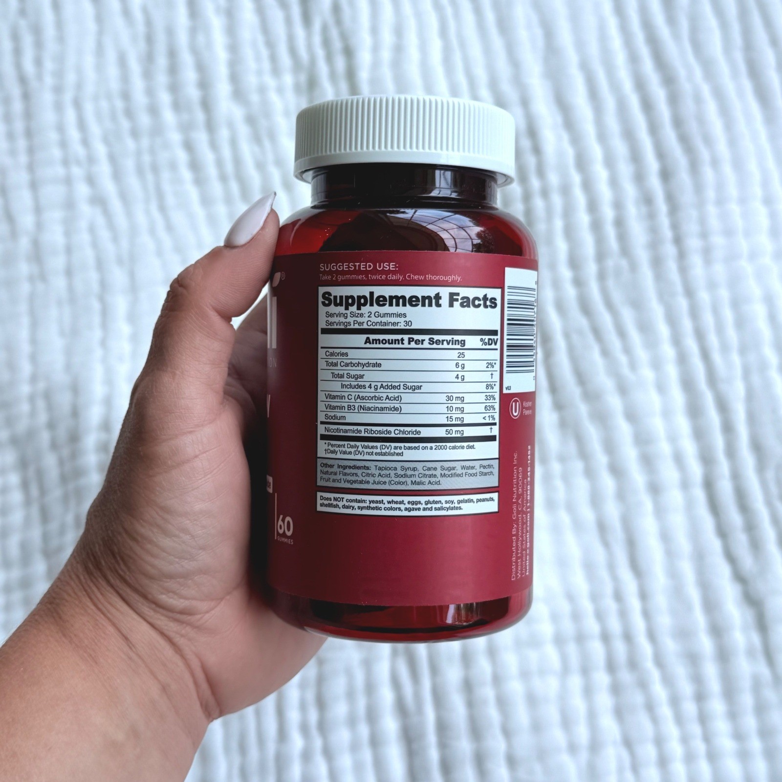 Goli Nutrition Renew NAD+ Gummies Nicotinamide Riboside 60 Count Vegan Non-GMO