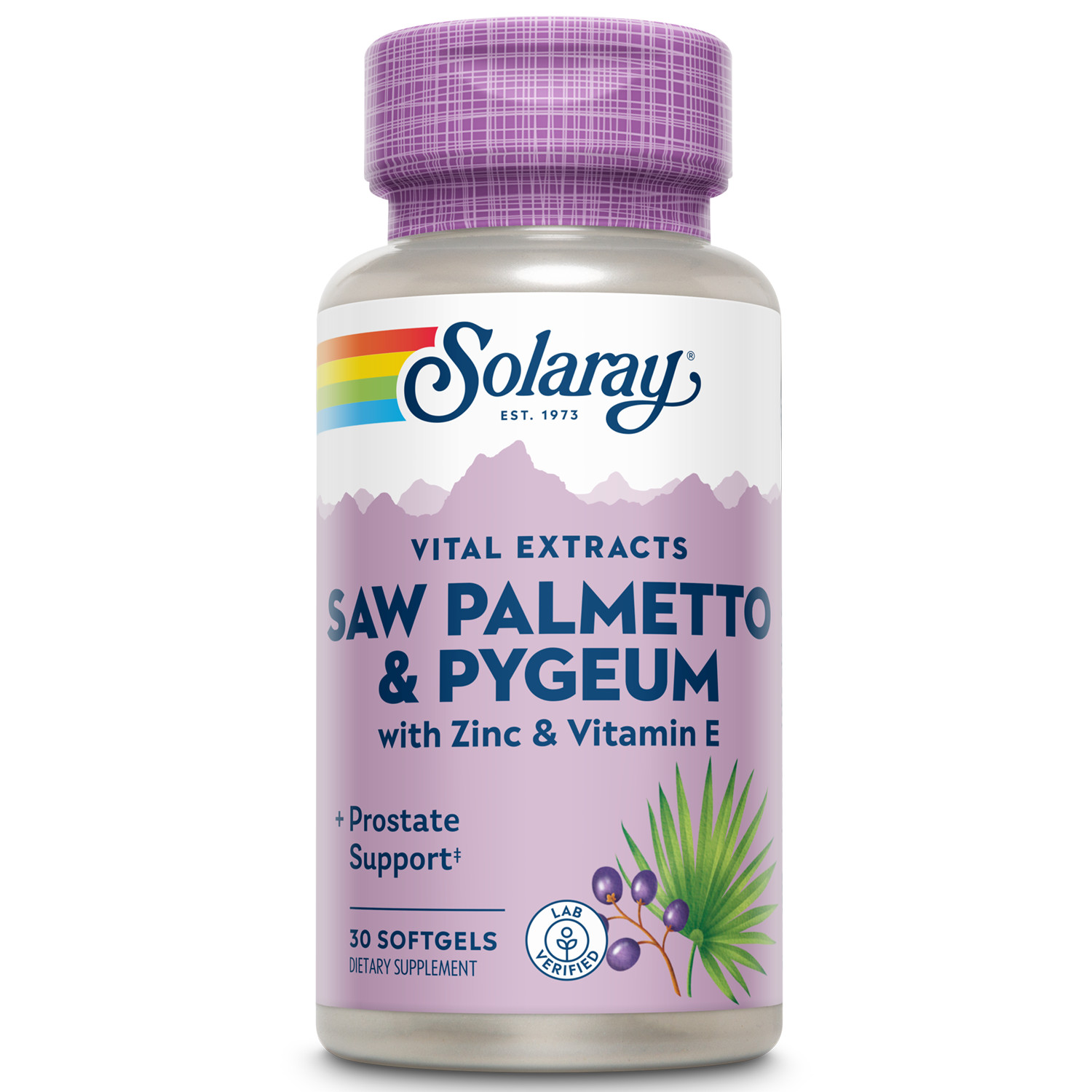 Solaray Saw Palmetto & Pygeum | Once Daily Prostate & Urinary Health | 30 CT