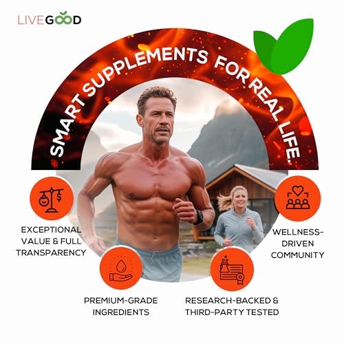 LiveGood Vitality Men’s Support Supplement – Energy & Stamina