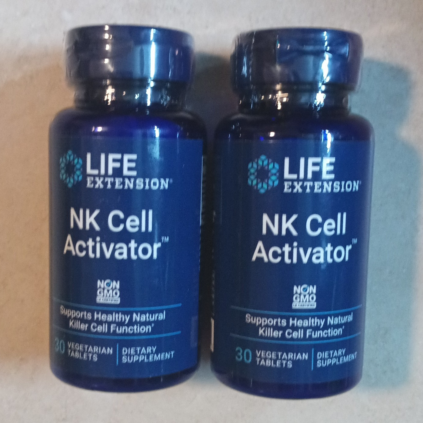 2 bottles Life Extension NK Cell Activator 30 Tabs Non-GMO Vegetarian Exp 04/27