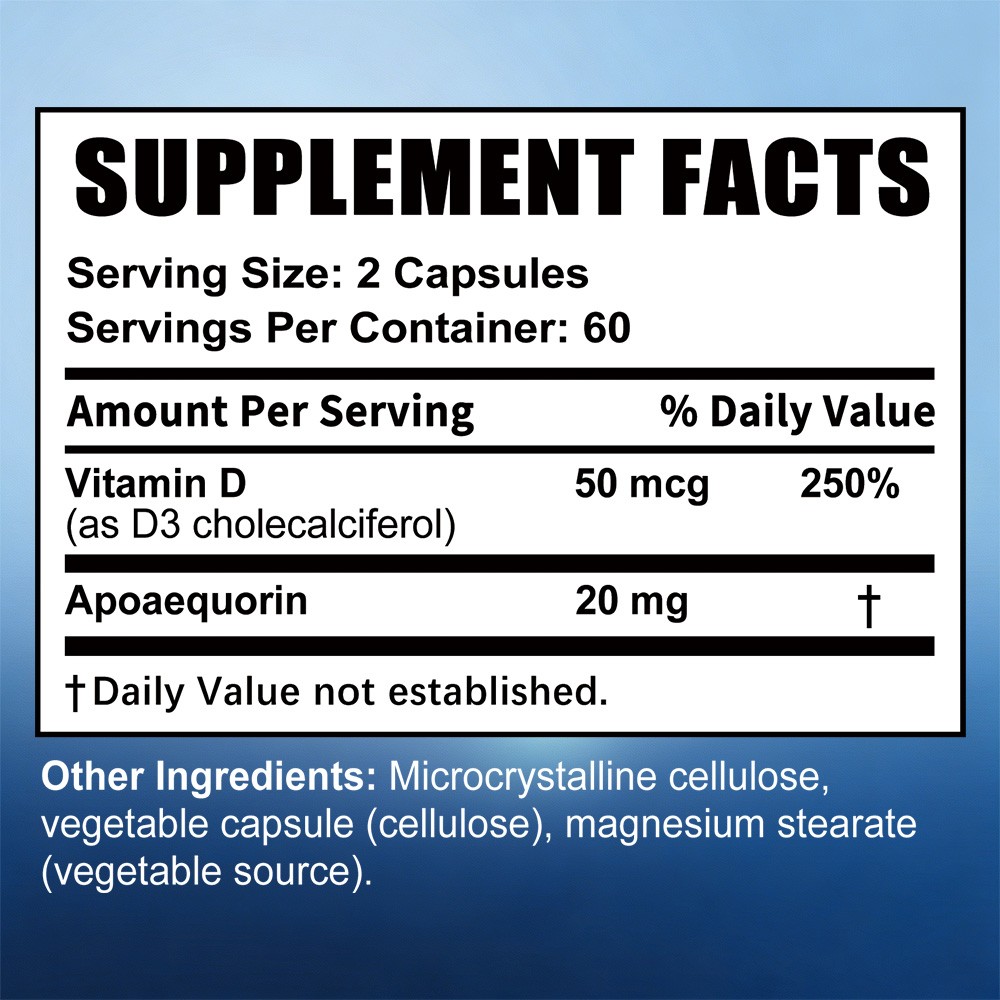 Extra Strength Brain Wellness Supplement, Vegan Non-GMO, 30/60/120 Capsules