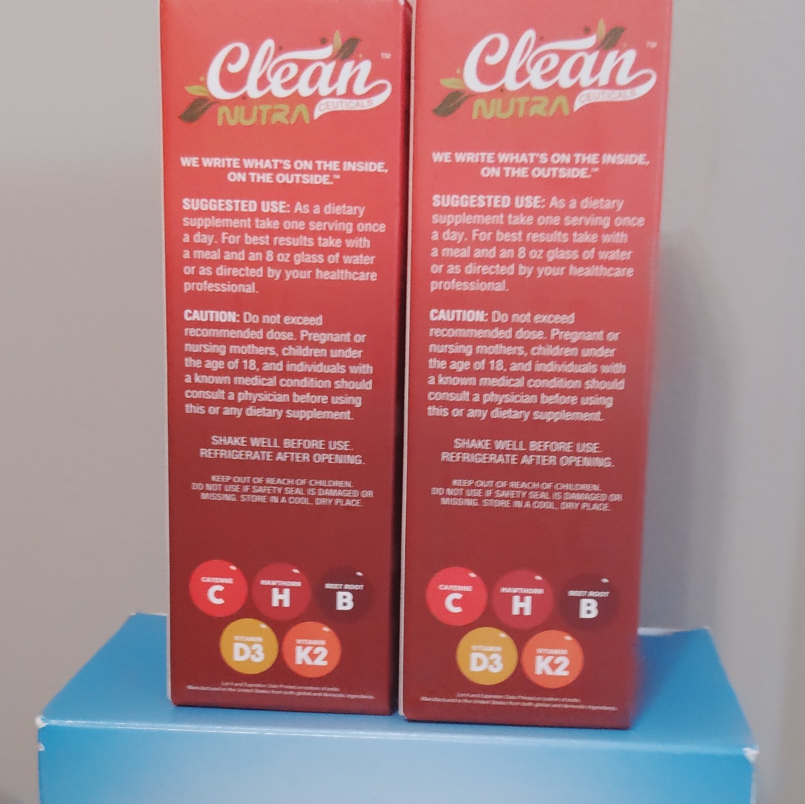 Clean Nutra Vascu Glow Circulation Support Drops D3 K2 Beet Cayenne 2 fl oz