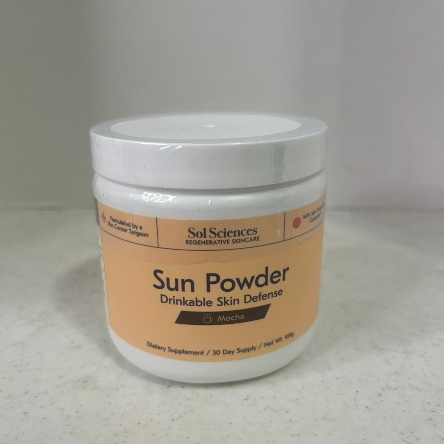 Sol Sciences Sun Powder Drinkable Skin Defense Mocha 30 Day Supply 169g Sealed