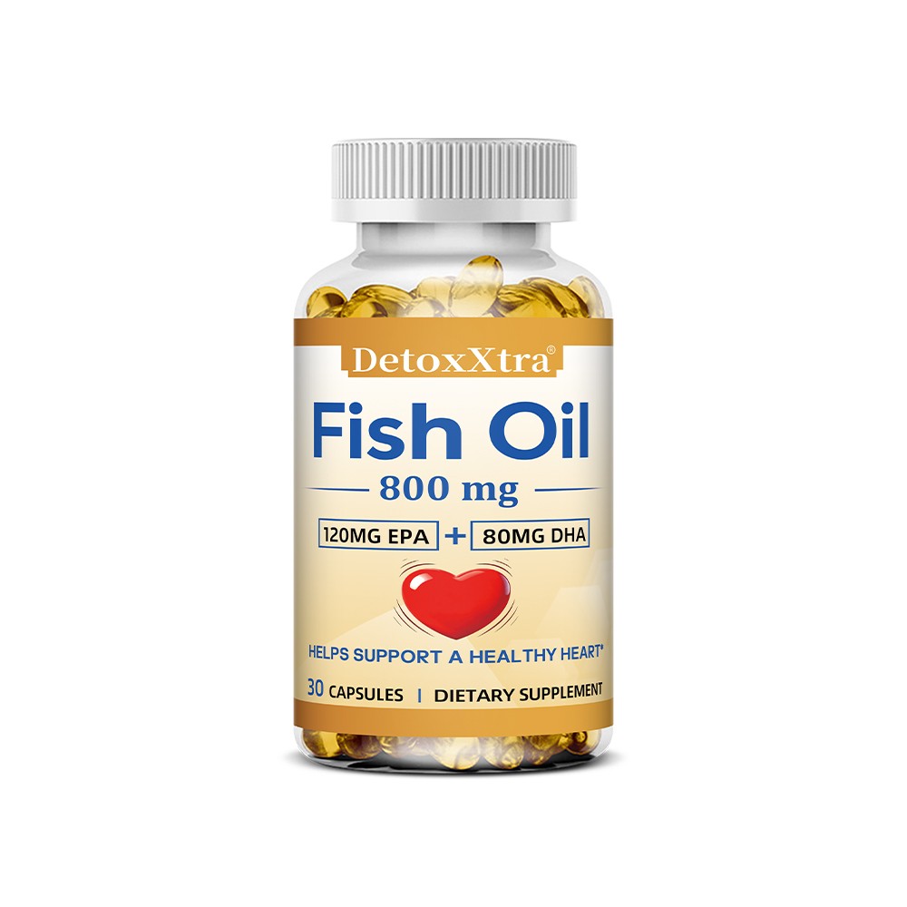 Omega 3 Fish Oil -800mg, 30/60/120 Capsules – 3x Strength Promote Overall Health