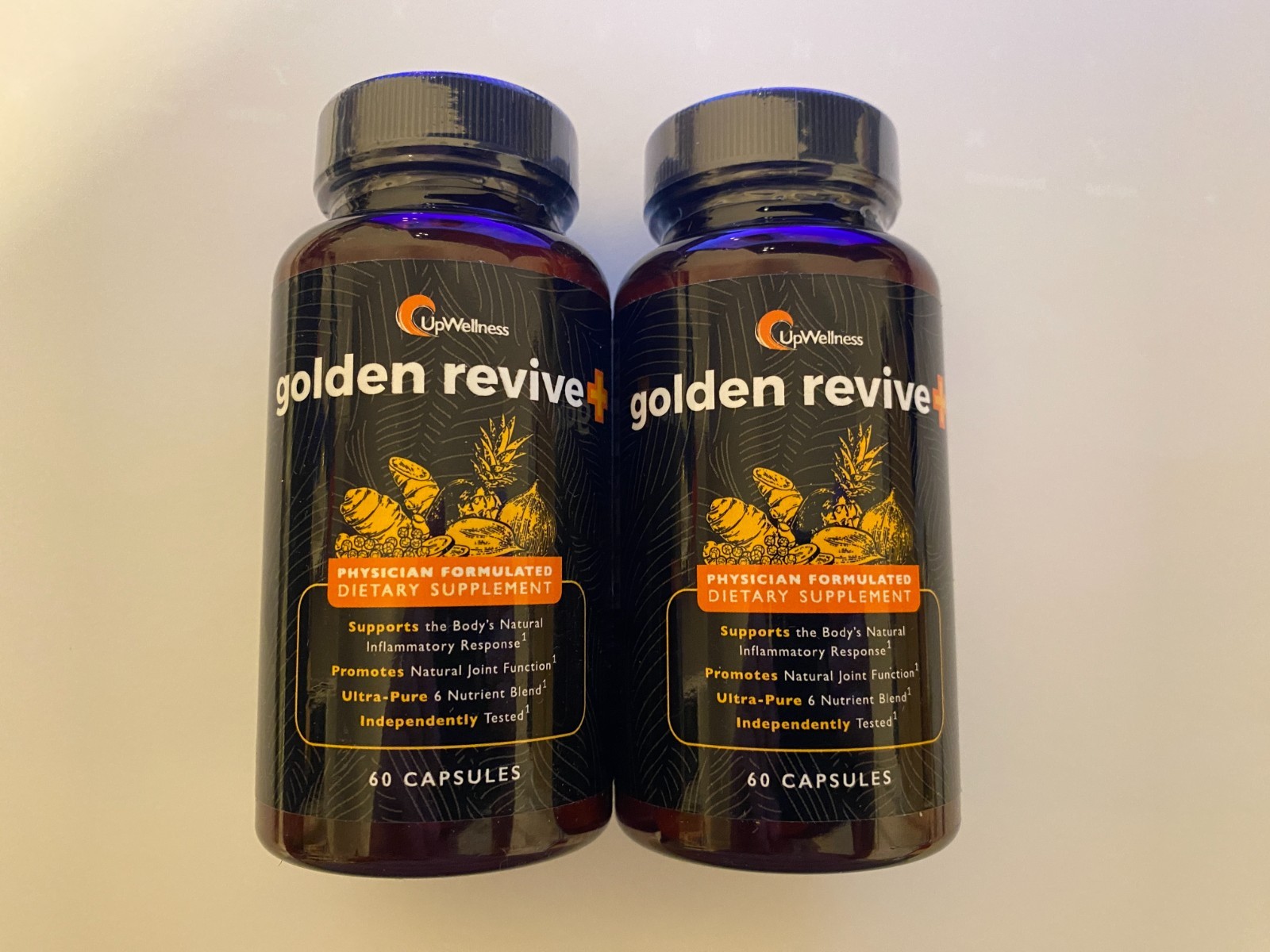 2 bottles! – UpWellness Golden Revive + Joint Support 60 Count ea. – Exp 04/26