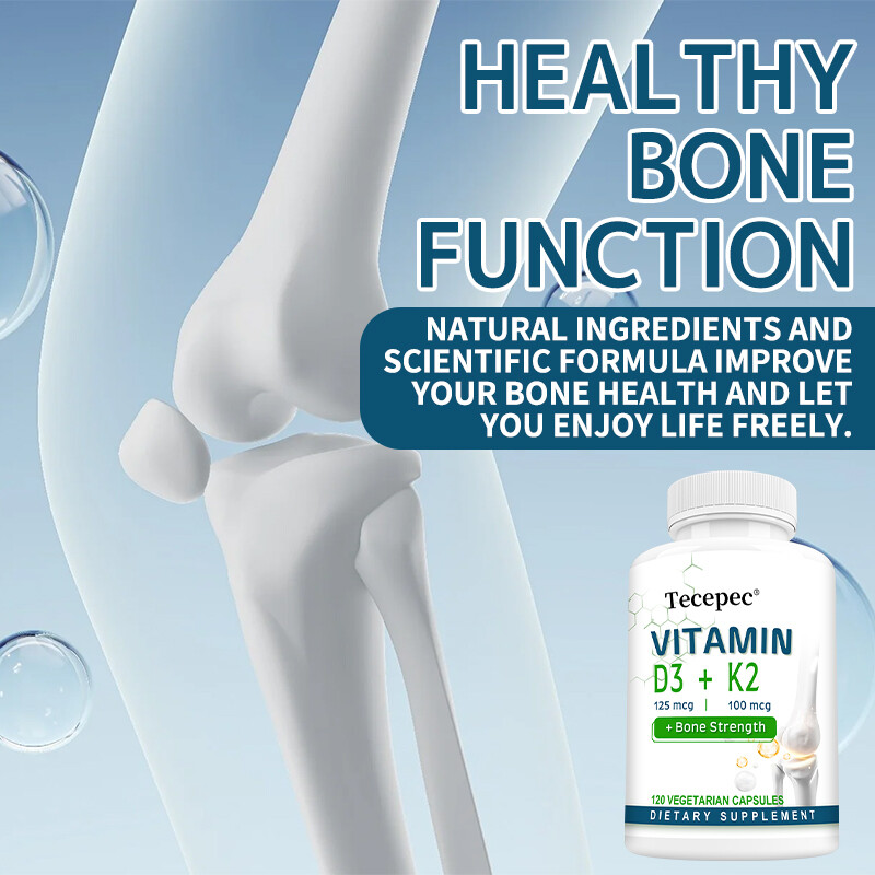 Vitamin K2 (100mcg) + Vitamin D3 (5000 IU) 30/60/120 Softgels – Gluten Free