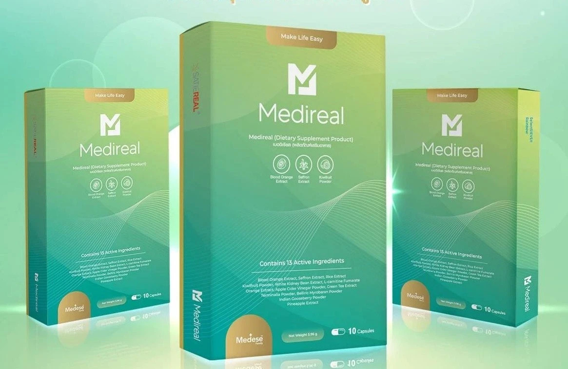 6x Medireal Dietary Supplement Product by Medaily Controls Hunger Burn