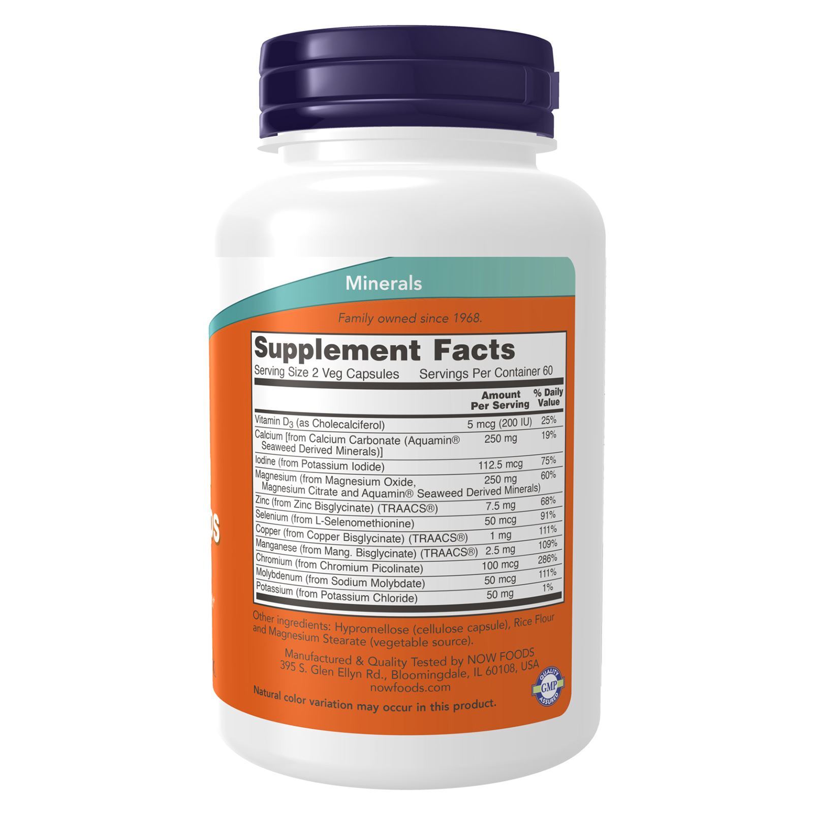 NOW FOODS Full Spectrum Mineral Caps 120 Veg Capsules