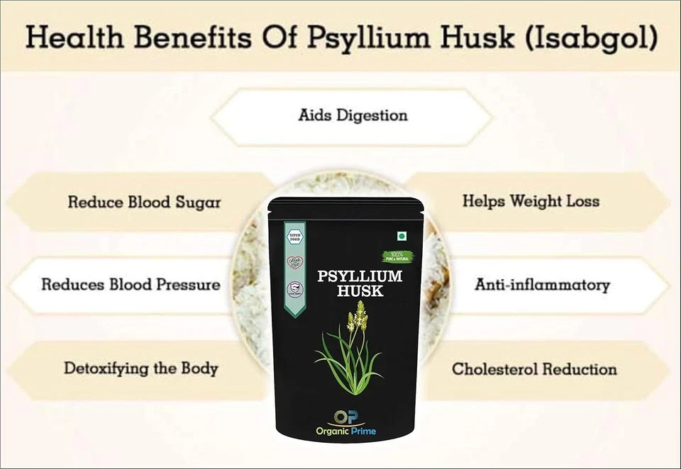 Psyllium Husk/Isabgol Husk (Sat – Isabgol) Fibre Support – Organic Prime