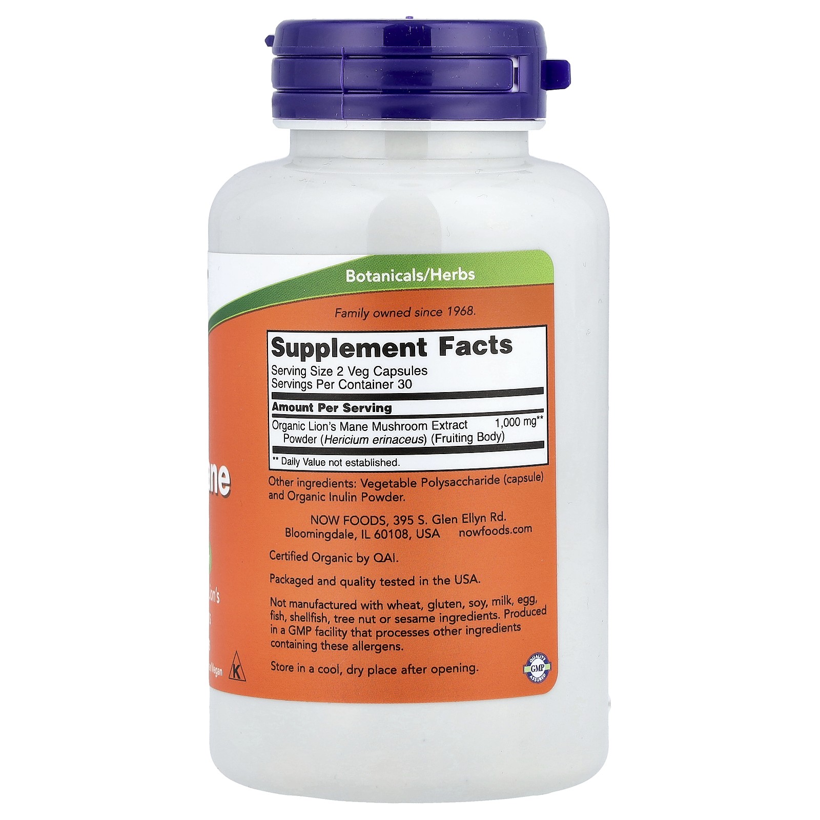 Lion’s Mane, 500 mg, 60 Veg Capsules