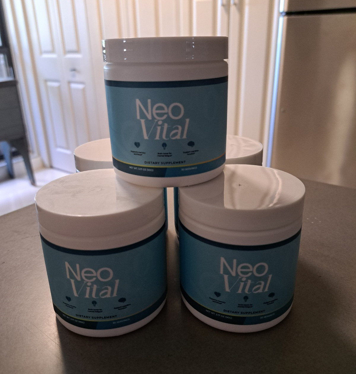 NeoVital Dietary Supplement Powder 8 oz Natural Flavor-5 Jars Exp 03/2029