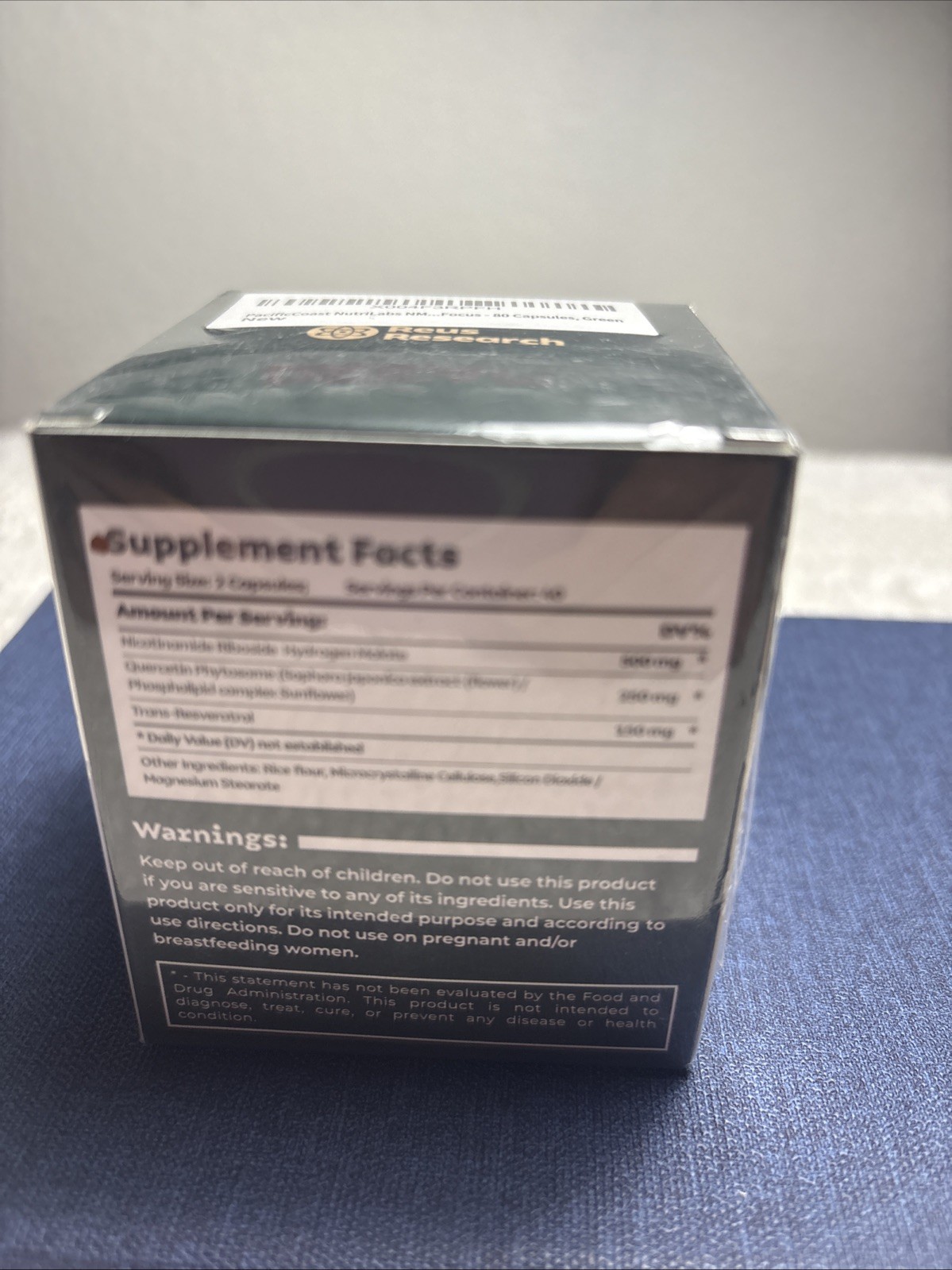 Reus Research NAD+ Nicotinamide Riboside & Resveratrol 900mg 80 Capsules NAD Su…
