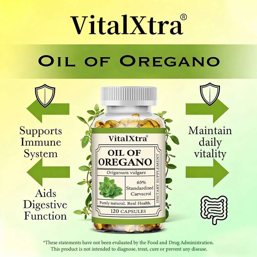 65rvacrol Oregano Oil 30~120CTSupport Intestinal Flora,Heart&Overall Wellness
