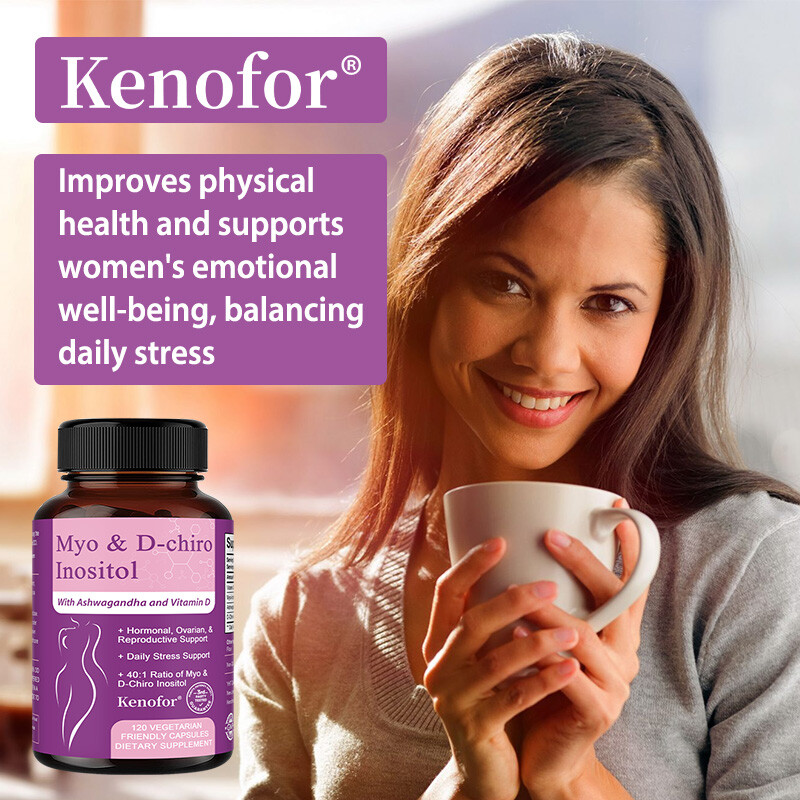 Myo-Inositol D-Chiro Inositol Supplement Hormonal Balance Support 120 pills