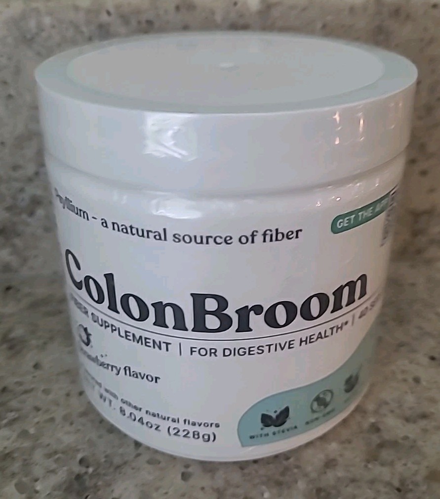ColonBroom Digestive Health Fiber Supplement 8.04oz Strawberry BB 5/2026 2 Jars