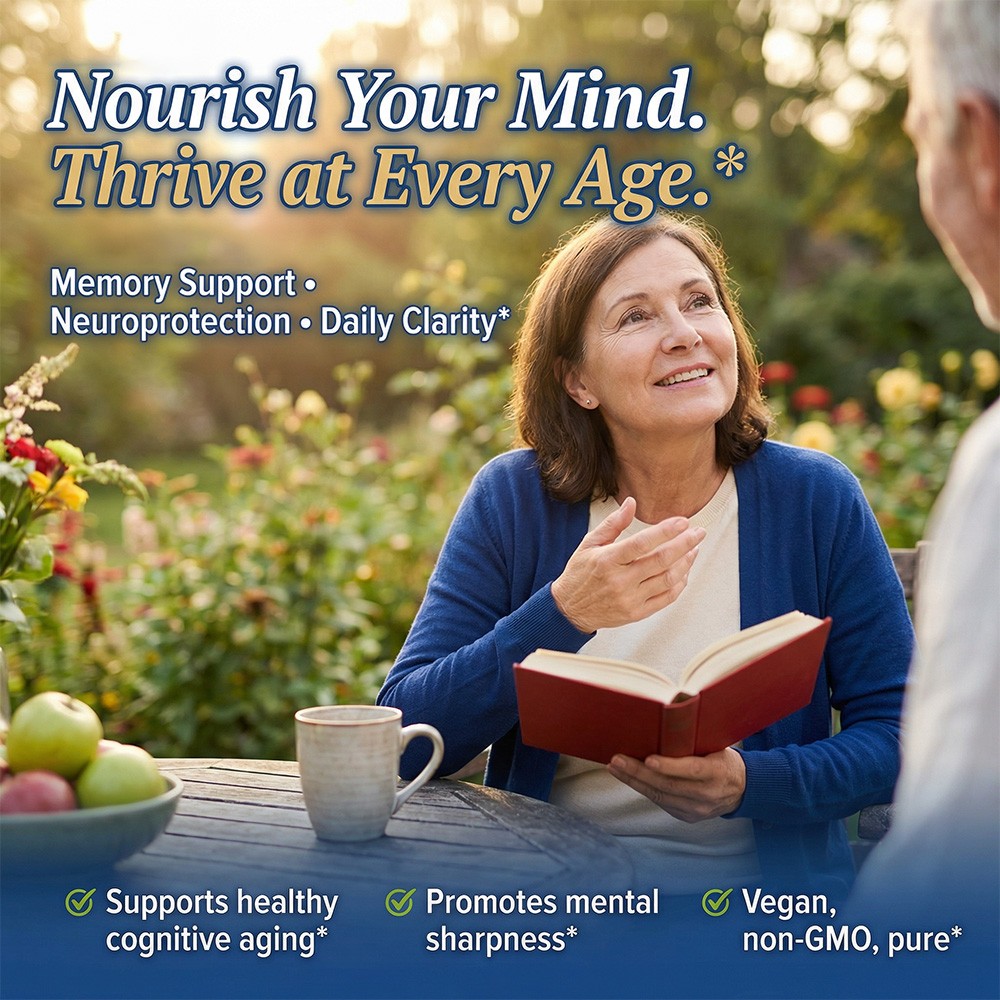 Extra Strength Brain Wellness Supplement, Vegan Non-GMO, 30/60/120 Capsules