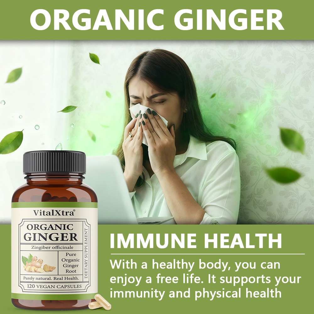 Organic ginger root: Supports immune balance & digestive and respiratory health