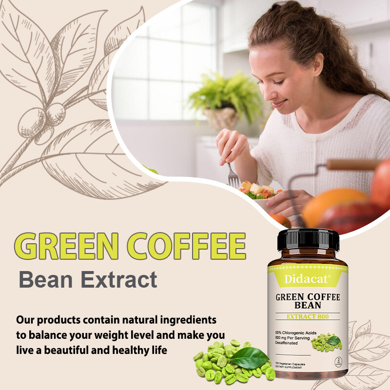 Green Coffee Bean Extract Weight Loss Energy Boost Herbal Supplement 120 Capsule