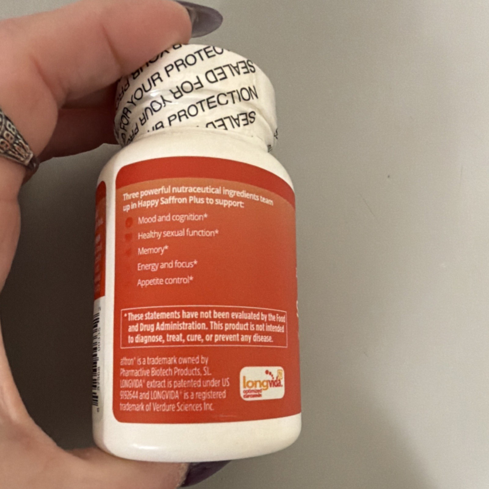 BrainMD Happy Saffron Plus Vegan Capsules 90ct Mood Memory Sexual Function