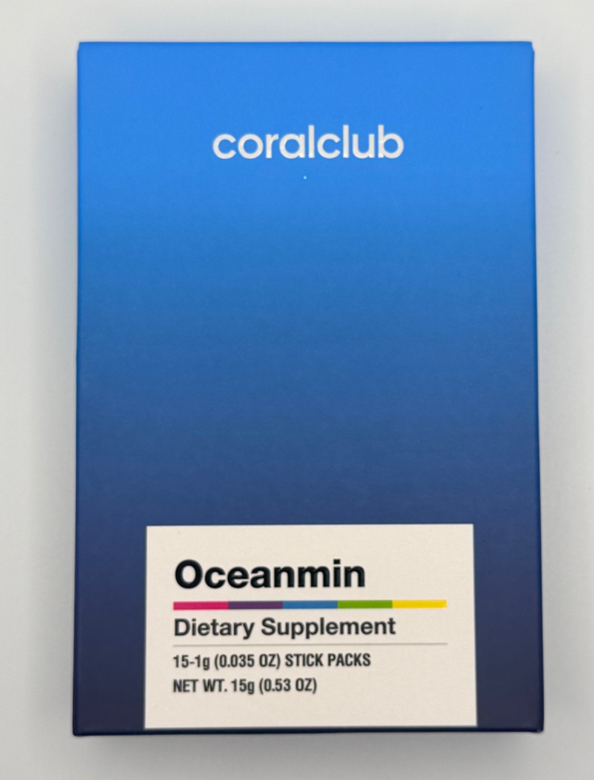 Coral Club OCEANMIN Natural Deep Ocean Mineral Powder Supplement 15 Stick Packs