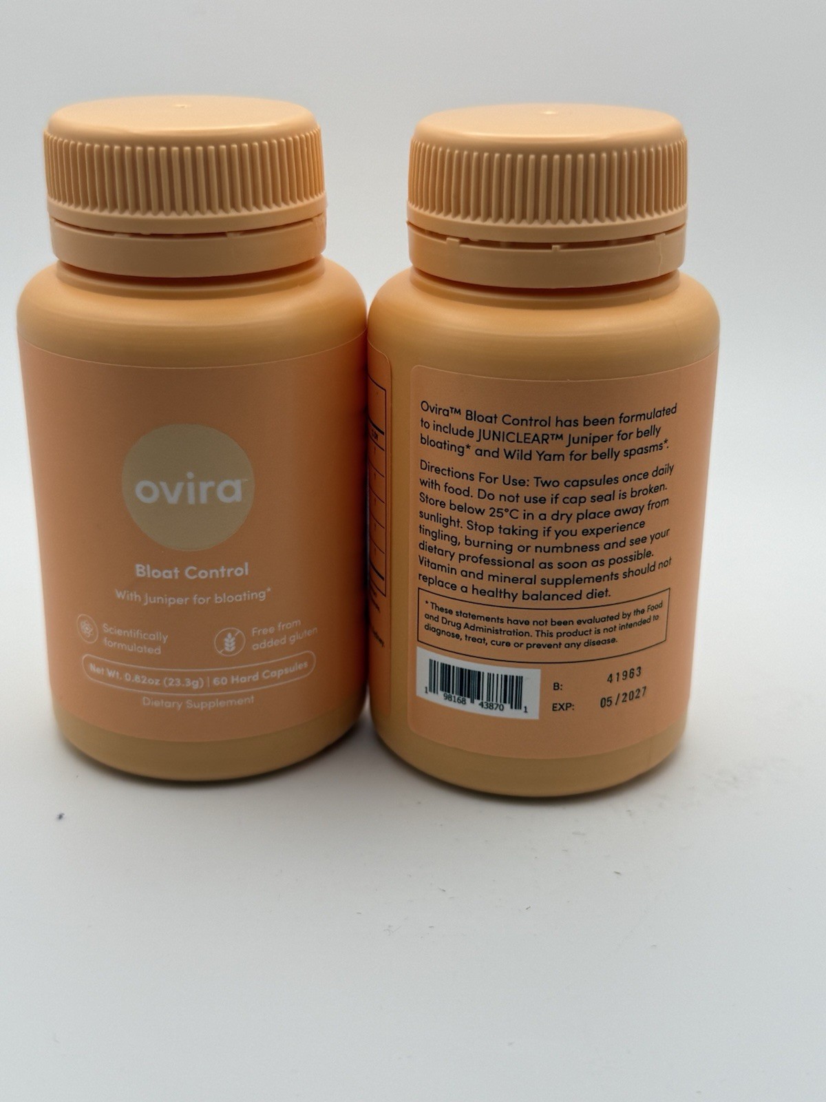 2pk Ovira Bloat Control Juniper 120 Capsules Total