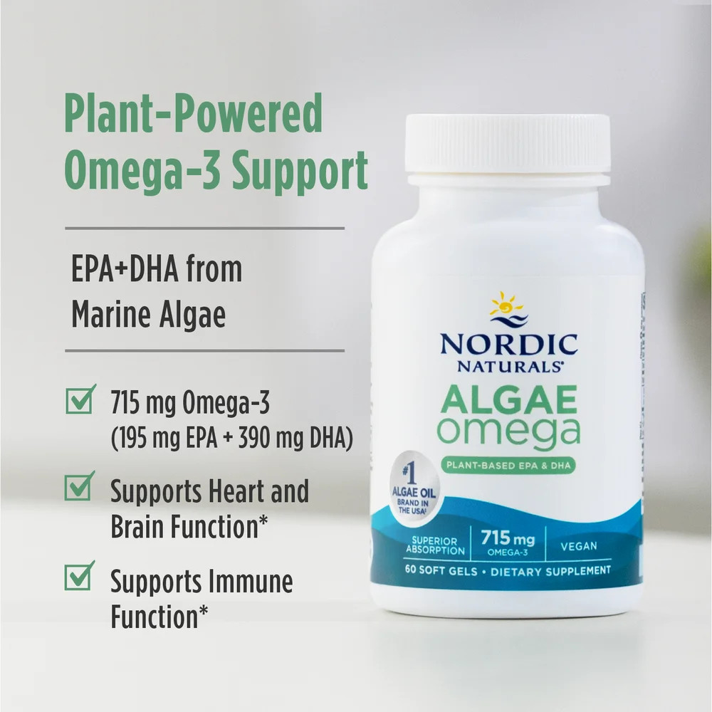 Nordic Naturals Algae Omega – Vegan Omega-3s, 90 Count