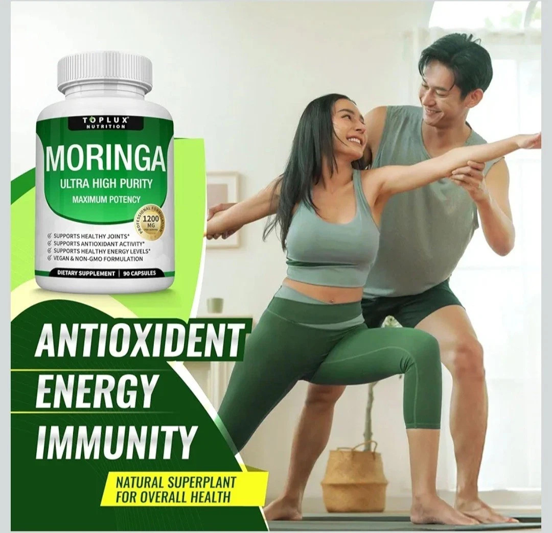Toplux Nutrition Moringa Ultra High Purity Maximum Potency 1200mg 90 Capsules