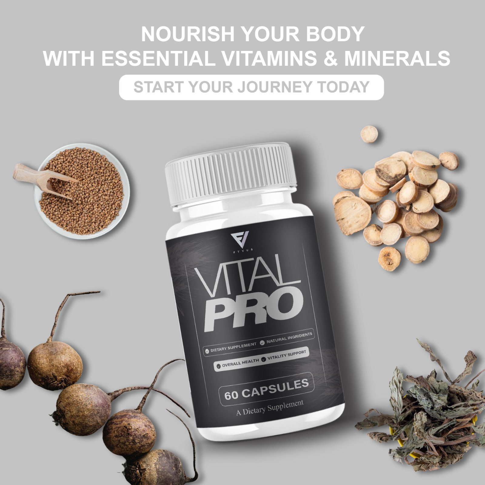 (5 Pack) Vital Pro Capsules, Vital Pro Performance Supplement (300 Capsules)